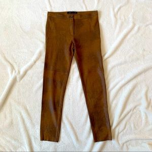 Zara Faux Suede Pants/ Leggings, Camel Brown size Medium/28